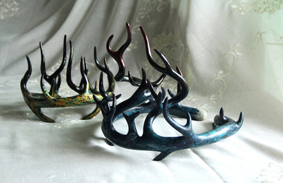 漆髹玻璃鋼鹿角擺件。歷時(shí)五個(gè)月。喜歡可以留言|工藝品設(shè)計(jì)|手工藝|慧質(zhì)蘭心 - 原創(chuàng)設(shè)計(jì)作品 